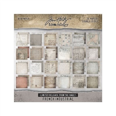 Tim Holtz Idea-ology: Vault FRENCH INDUSTRIAL 8'' x 8''  Paper - New