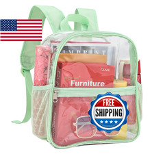 Busiuw Clear Backpack Stadium Sports Fan Mini Travel Avocado Green