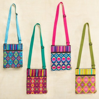 Karma by Stephen Joseph E7 9'' x 7'' Crossbody Zipper Pouch Bag - Fiesta Bonita