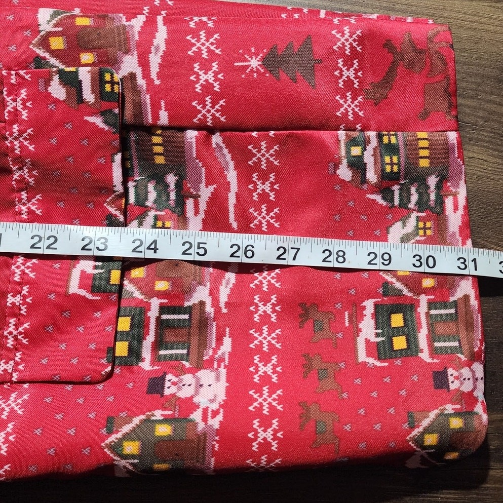 Unisex Christmas Santa Reindeer Snowy Cabin Snowman Holiday Blazer Med image 8