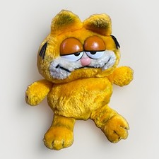 Vintage Garfield Plush 9in Tall 1978 1981 Fun Farm Orange Black