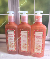 bath and body works market peach cleansing gel hand soap x3