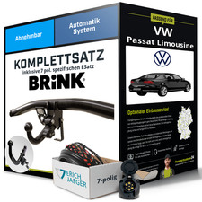 Für VW Passat Limousine B7 362 Anhängerkupplung abnehmbar +eSatz 7pol 10-14 kpl.