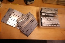Vintage A.C. Gilbert Erector Set Part MD Aluminum 5"x3" Base Plate Lot of 29