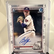 2020 Bowman Draft Chrome Draft Picks Autographs Bryce Elder #CDA-BE Braves