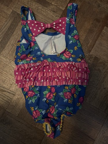 Matilda Jane Little Girl Size 6 One Piece Swimsuit Swim Suit Floral - Picture 2 of 3