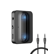 Bluetooth Transmitter for TV, Supports 2 Headphones Dual Link, 3.5mm AUX Jack...