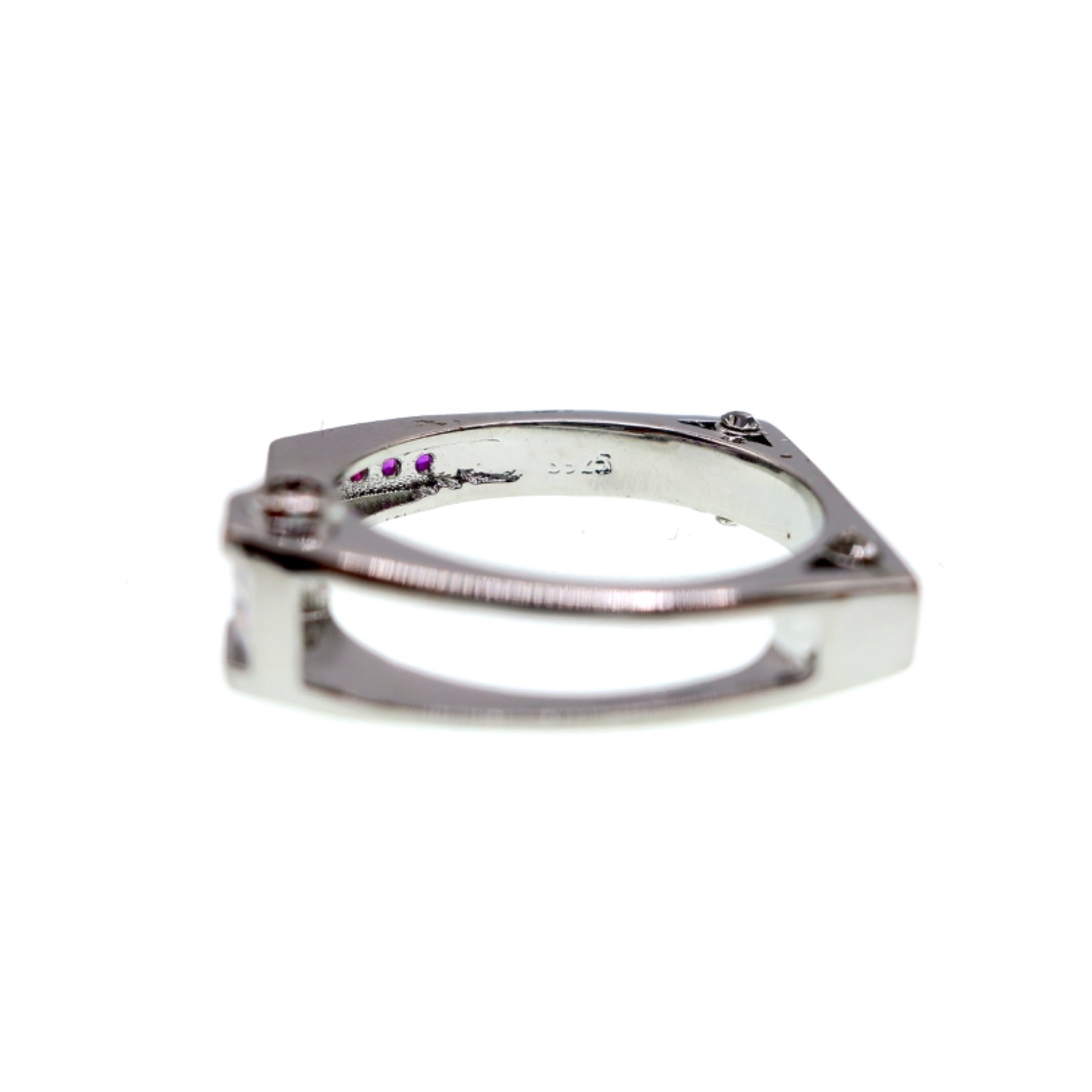 Sterling Silver Created Ruby with Cubic Zirconia … - image 4