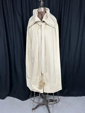 antique cape white wool shoulders 16 in length 36 tassel ties 1800s original 