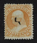 CKStamps: US Stamps Collection Scott#71 30c Franklin Used CV$190