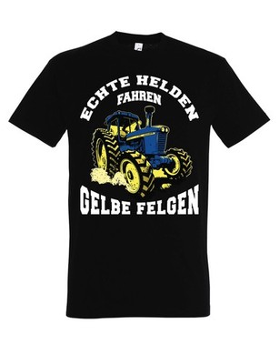 Youth Designz ''Hero Tractor'' Men's T-Shirt Logo Print Funny Farmer Tractor