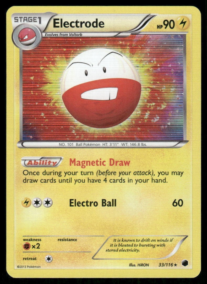 Pokemon Tcg Electrode #33 Pokemon Plasma Freeze NM