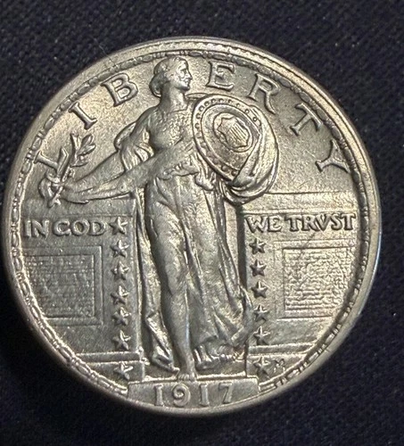 1917 Standing Liberty Quarter 25C type 2 Gem BU Full Head superb strike.