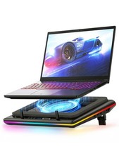 V12 Gaming Laptop Cooling Pad, RGB Laptop Cooler, Laptop Cooling Fan Stand wi...