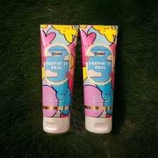 Lot of 2 Bath Body Works PEEPS Peepin' It Real Body Cream, 8 Oz