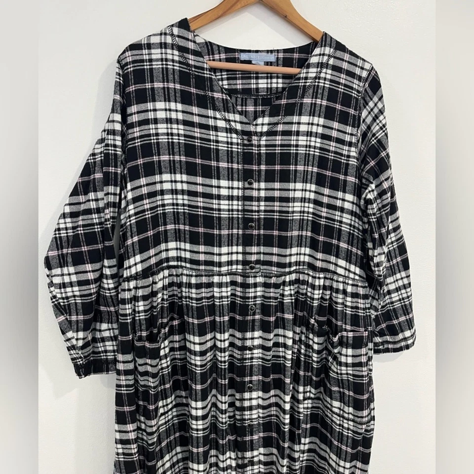 Vestido camisón de franela de algodón para mujer Only Necessities 14/16 Foto 2 de 4