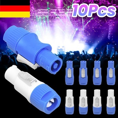 10er Set Neutrik Powercon Typ A Nac3Fca +Nac3Mpa-1 Gehäuse Stecker Panel Adapter