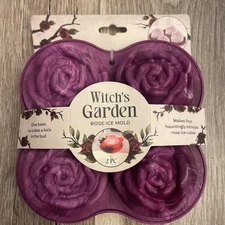 Witch’s Garden Rose Ice Mold Silicone Tray 2.5" Cubes Gothic Witchy Drink Mold