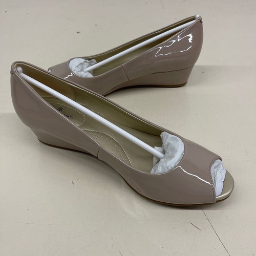 BANDOLINO Candra Peep Toe Wedge Pumps Women's Size 8 M Light Natural - Picture 4 of 13