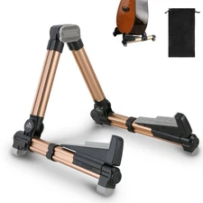 EASTROCK Guitar Stand Professional Portable Gold Tripod Adjustable A Frame Ac...