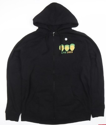 AS Colour Herren Hoodie schwarz 2XL Full Zip Always Sunny Live 2023 Grafik