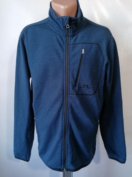 Men J.Lindeberg Sweater Navy Wool 40 /L / 48 #9D2B