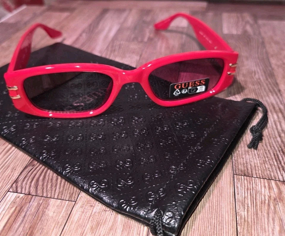 Gafas de sol de lujo de diseñador Guess GO00071 66F rojo dorado acetato degradado Foto 2 de 4