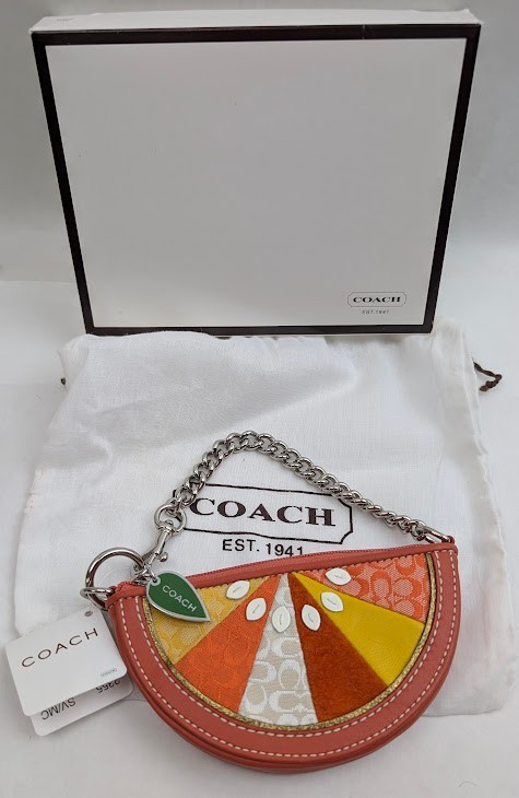 Rare Y2K NWT COACH ORANGE Fruit Slice Coin Purse - 2006 | eBay