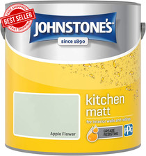 Kitchen Matt Paint 2.5L Grease Stain Resistant White Low Odour Durable Home Wall