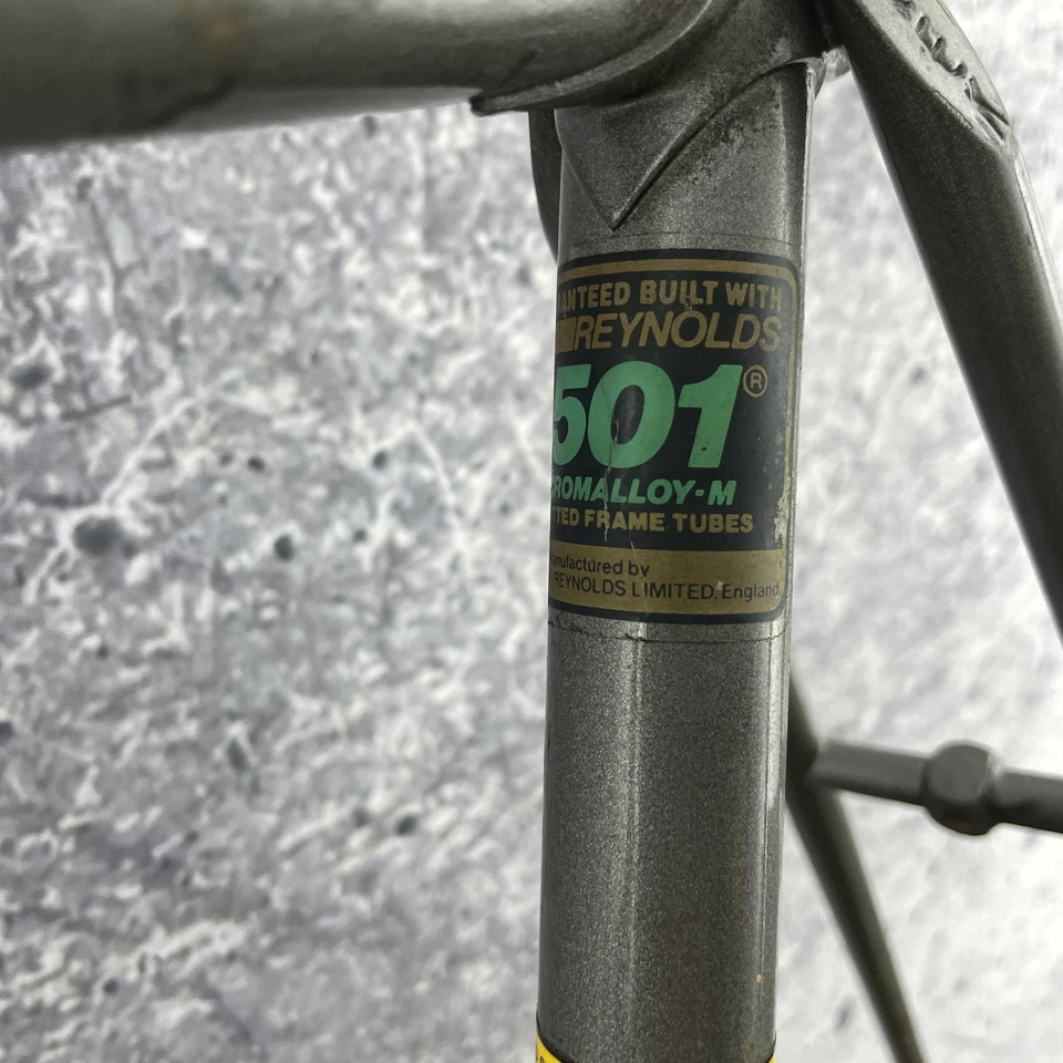 Vintage Trek Road Bike Frame Reynolds 501 Steel Large 58cm Gray USA Made - Image 4 of 4