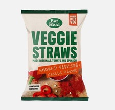 Eat Real Smoked Paprika & Chilli Veggie Straws 110g-5 Pack