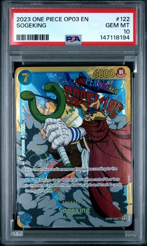 2023 ONE PIECE OP03-PILLARS OF STRENGTH #122 SOGEKING PSA 10