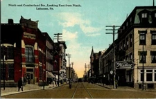 1914. LEBANON, PA. 9TH AND CUMBERLAND STS. WEIMAR STORE. POSTCARD EE8