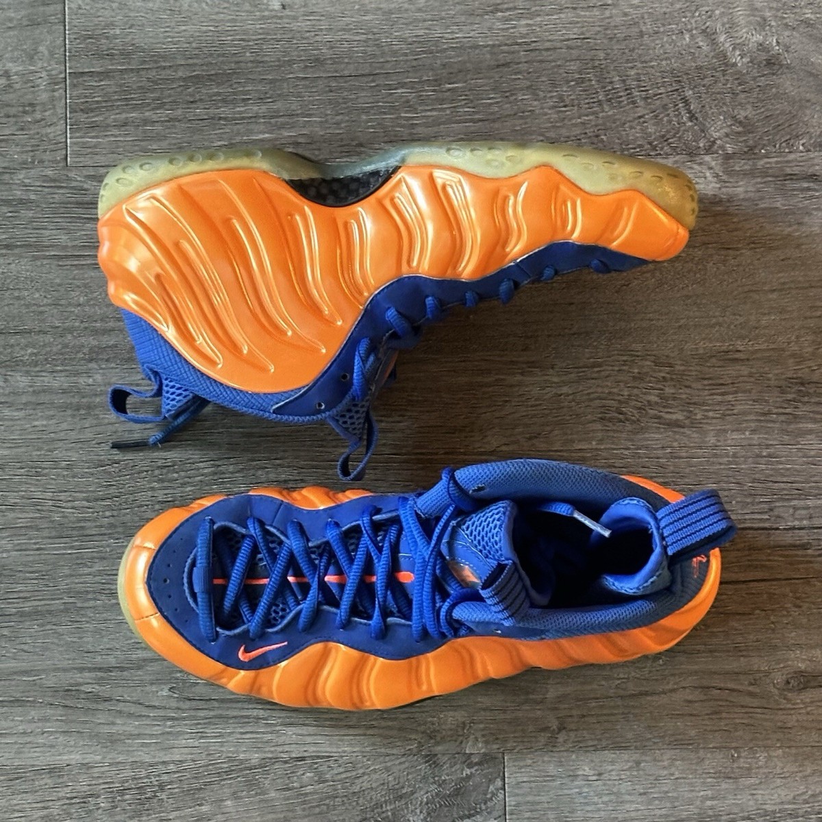 RARE Nike Air Foamposite One Knicks Mens Shoes Orange 314996-801