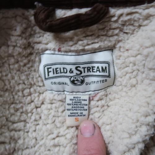 Field and Stream Flannel Shirt Jacket Men's small Fleece lined Red Plaid - Picture 4 of 11