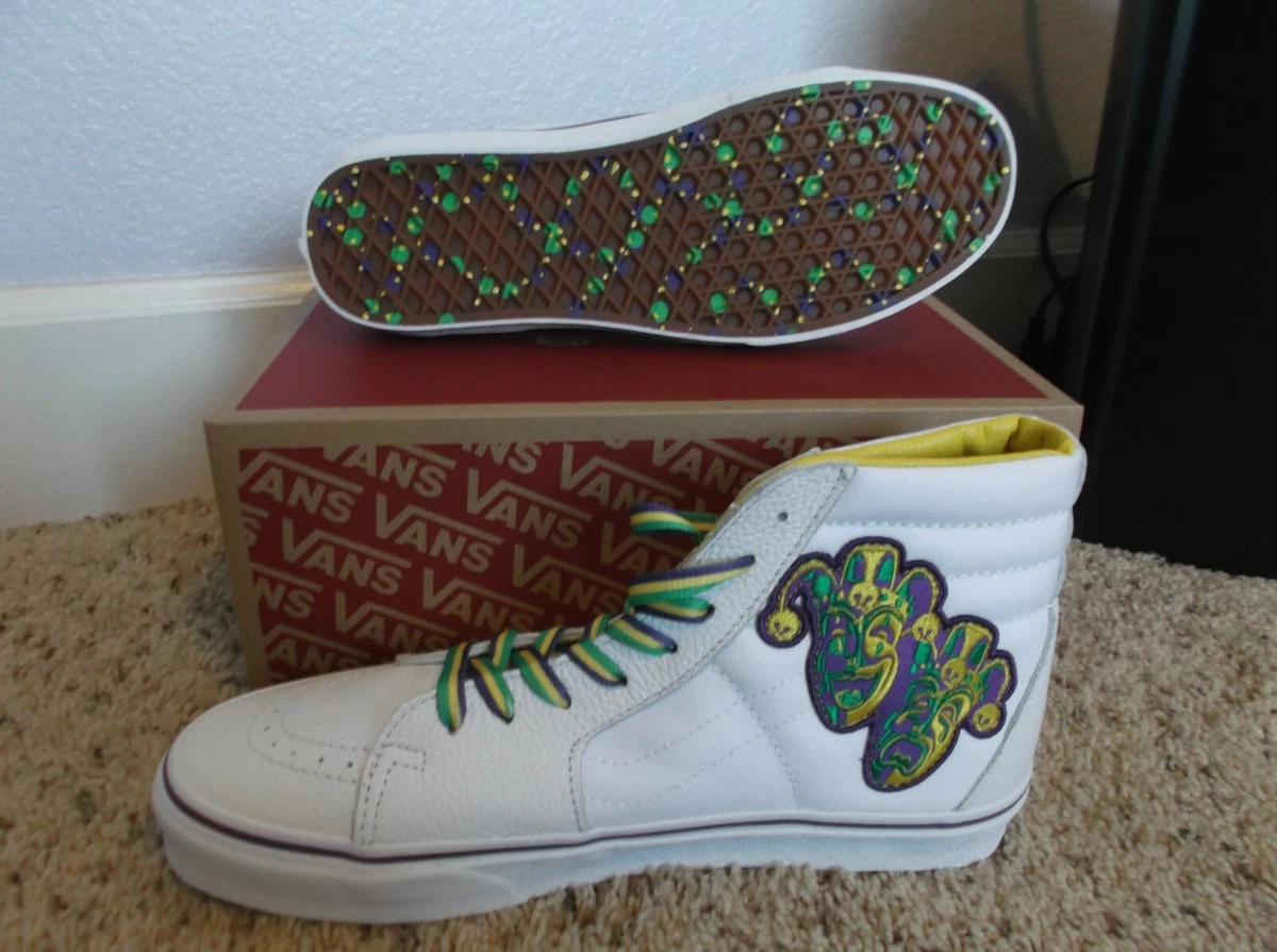 NEW VANS SK8 HI MARDI GRAS WHITE TRUE WHITE SIZE 9 MEN S VN0A7Q5NWC6