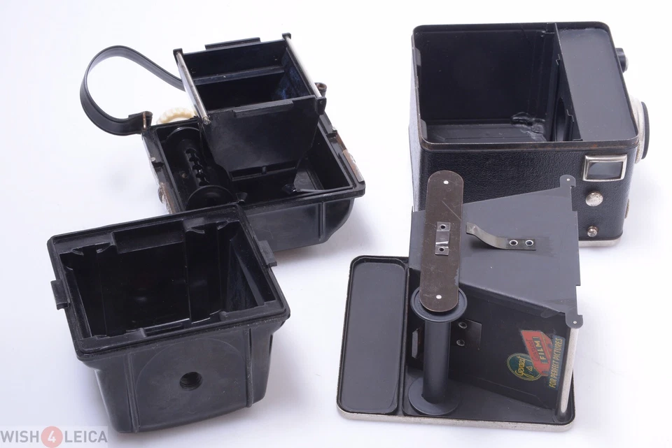 ✅ GEVEART 2 TYPEN GEVABOX (ADOX 66) BOXKAMERA BAKELIT 6X6-6X9CM 120 ROLLFILM - Bild 3 von 4