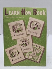1941 COATS CLARK Softcover LEARN HOW BOOK Crochet Knitting Tatting Embroidery