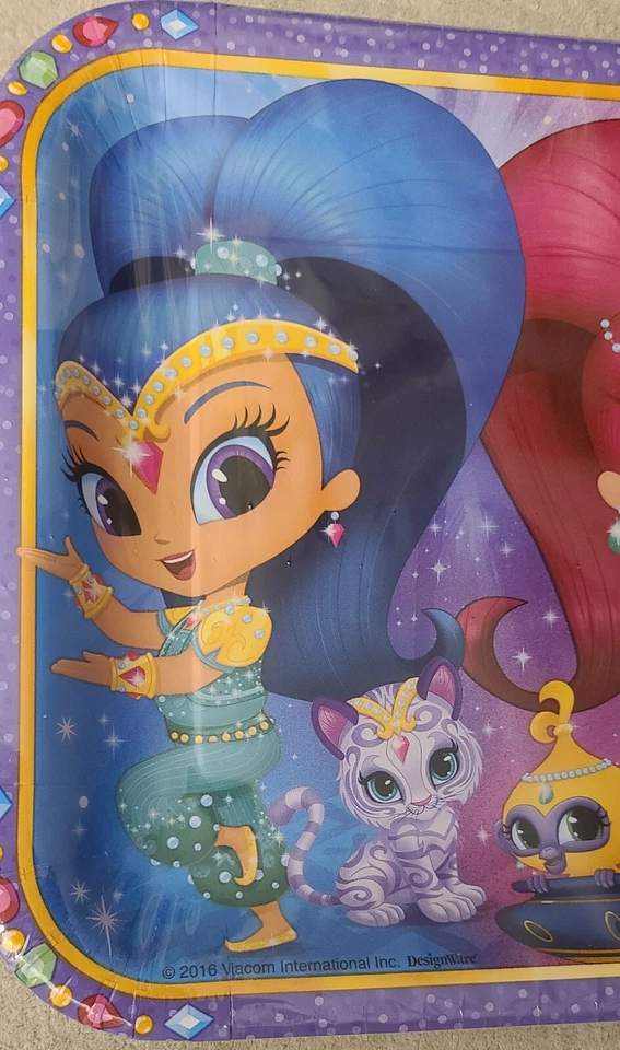 Shimmer and Shine Lunch Plates 8 Per Package Birthday Party Supplies New - Image 2 of 4