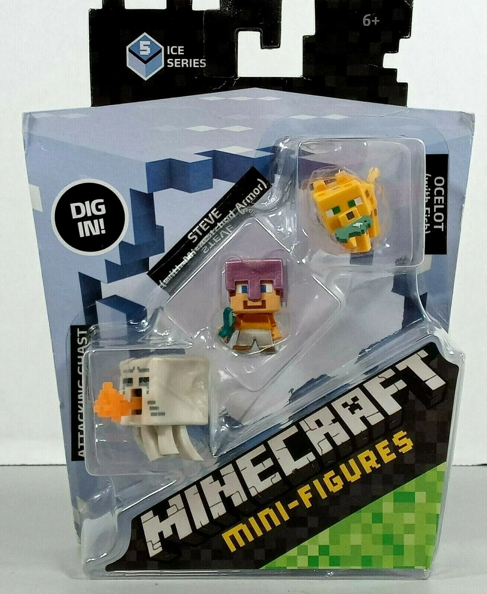 Minecraft Mini Figures Ice Series 5 Ocelot With Fish Attacking