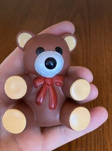 Vintage Teddy Bear Ross Laboratories Similac Rubber Squeaky Brown Toy 1985