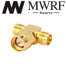 SMA Male to Two SMA Female triple T in series RF adapter connector 3 way USA