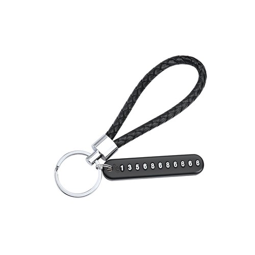 Anti-lost Car Keychain Phone Number Card Keyring Vehicle Keytag Holder Accessory - Picture 7 of 12