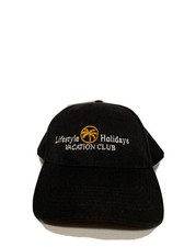 Vintage Lifestyle Holidays Vacation Club Black Adjustable Hat Embroidered