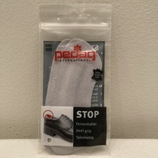 Pedag International Stop Padded Leather Heel Grip Gray One Pair One Sz New