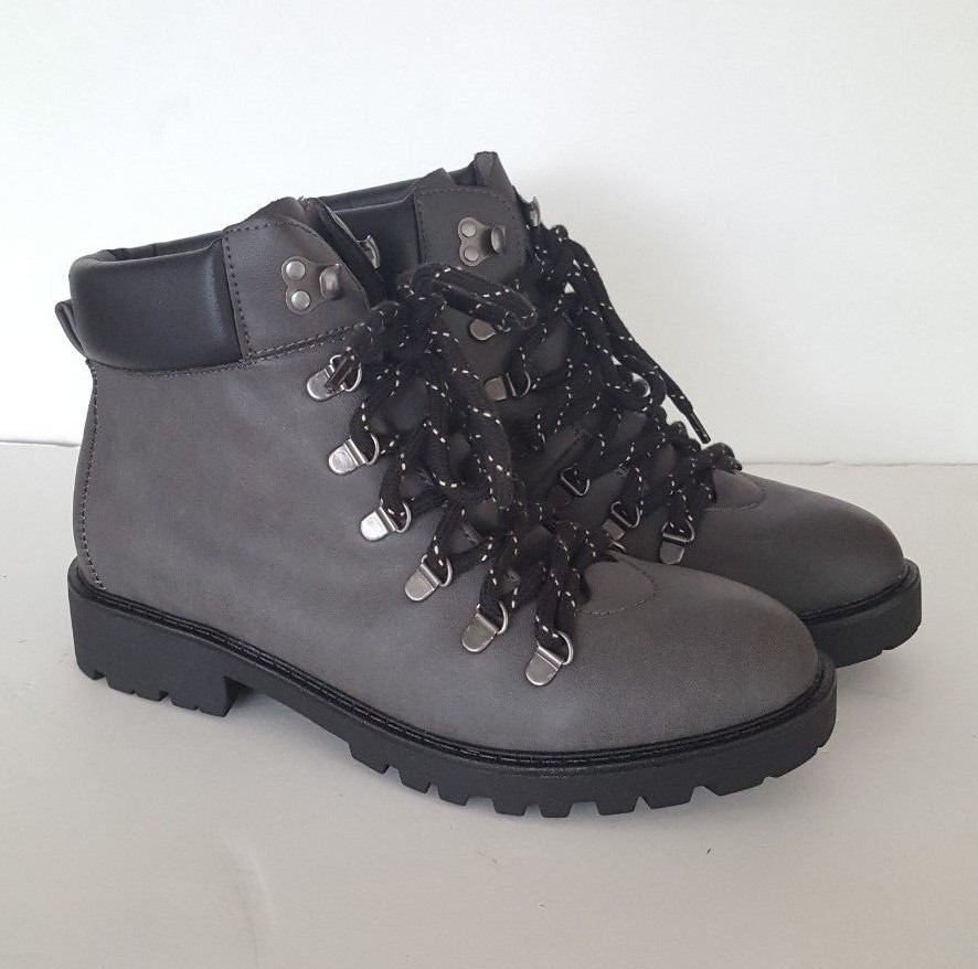 Union Bay Team Robin Grey Lace Up Boots 