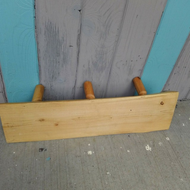 Amish Wood Handmade Peg Coat Rack 24" Wall Mount eBay