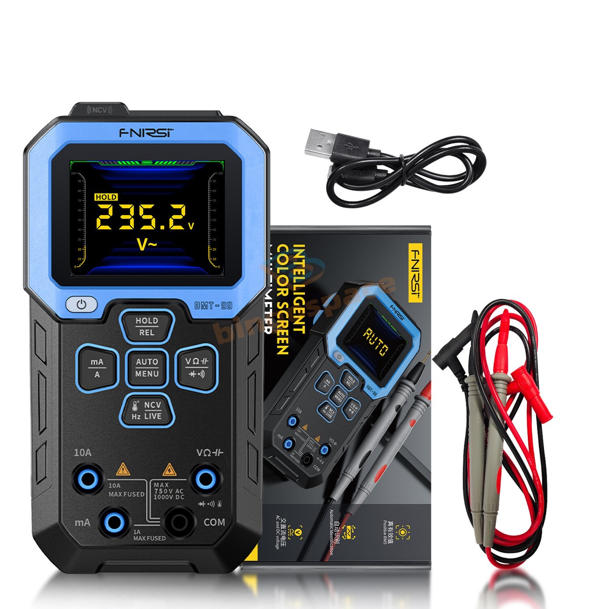 FNIRSI DMT-99 TFT Handheld Digital Multimeter AC DC Current