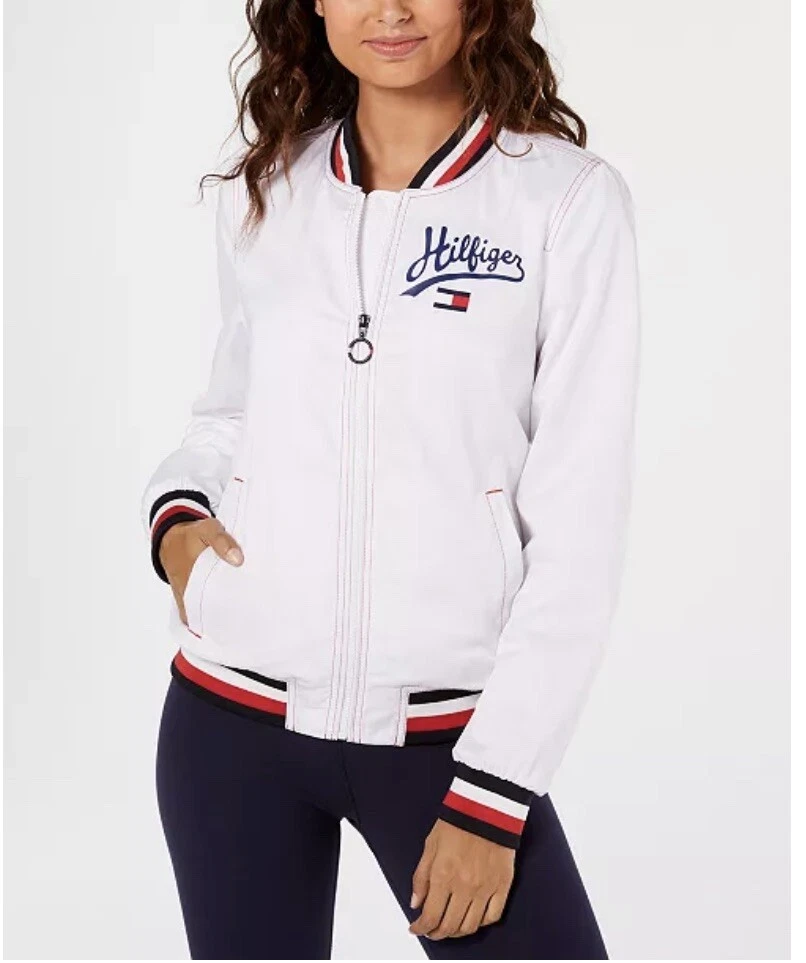 Tommy hilfiger top satin bomber jacket