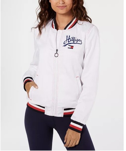 Tommy Hilfiger Satin Logo Bomber Jacket 